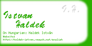 istvan haldek business card
